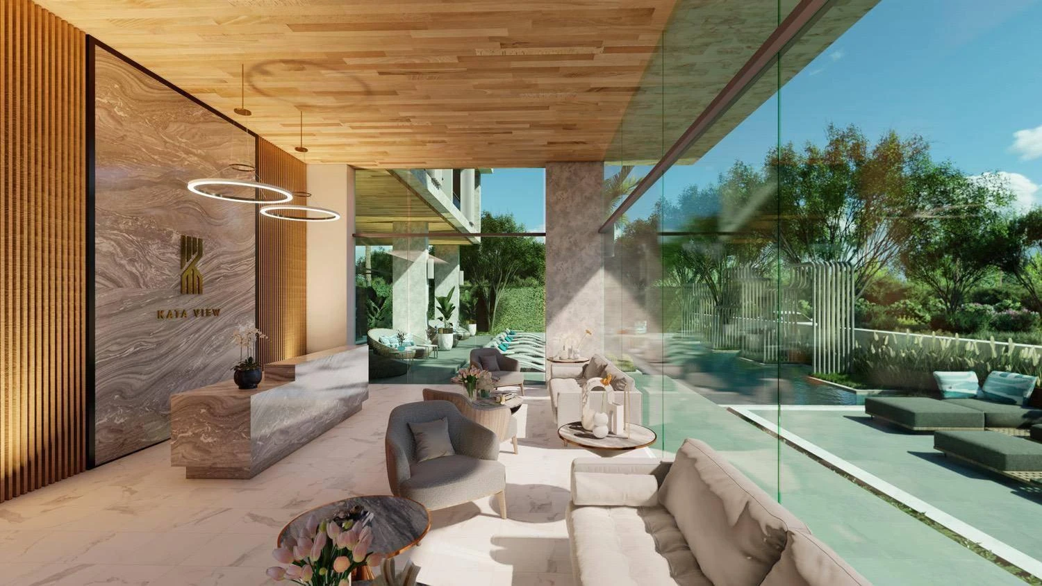 Кондоминиум с видом на море, горы, джунгли и остров, 800 метров до пляжа Ката, Пхукет, Таиланд