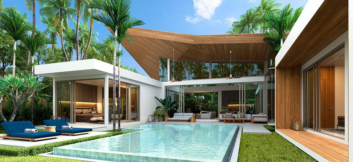 Новый жилой комплекс вилл с бассейнами и общим фитнес-центром на Пхукете, Таиланд