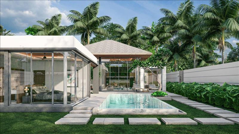 Новый комплекс современных вилл с бассейнами недалеко от пляжа и международной школы, Пхукет, Таиланд