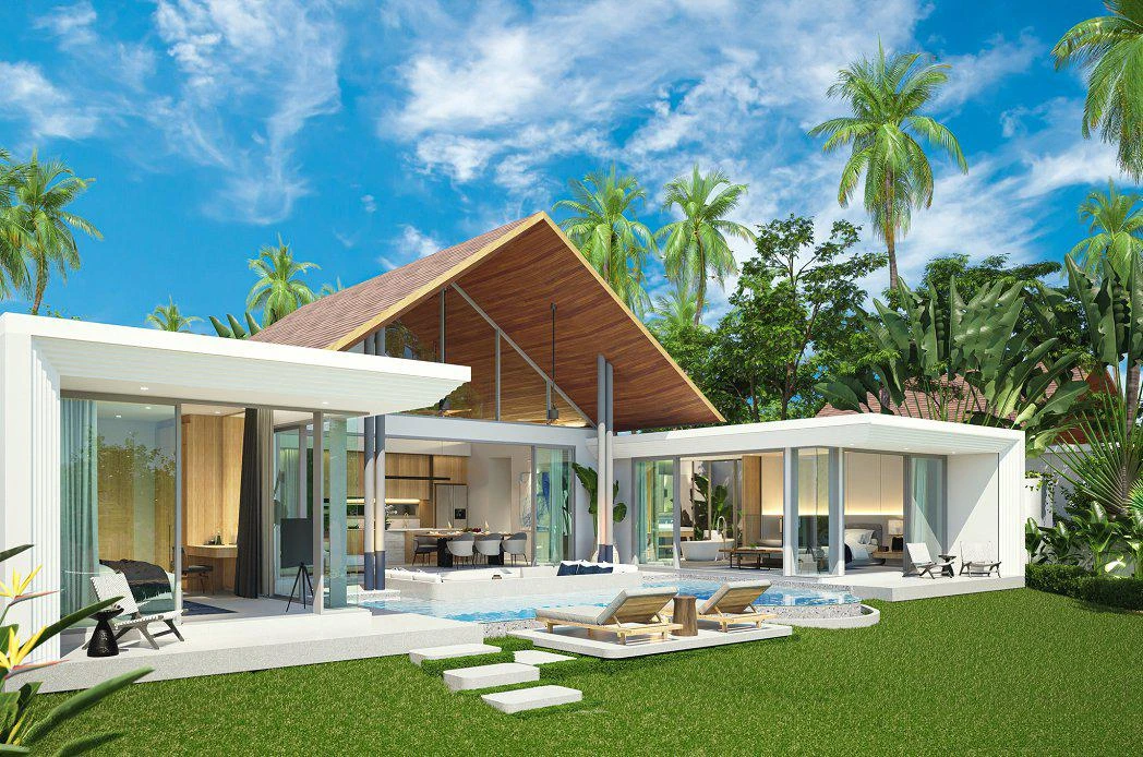 Новый комплекс вилл с бассейнами и садами недалеко от пляжей Лайян и Банг Тао, Пхукет, Таиланд