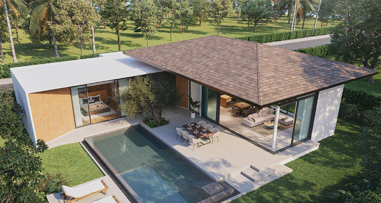 Новый комплекс вилл с бассейнами и садами рядом с известной международной школой, Пхукет, Таиланд