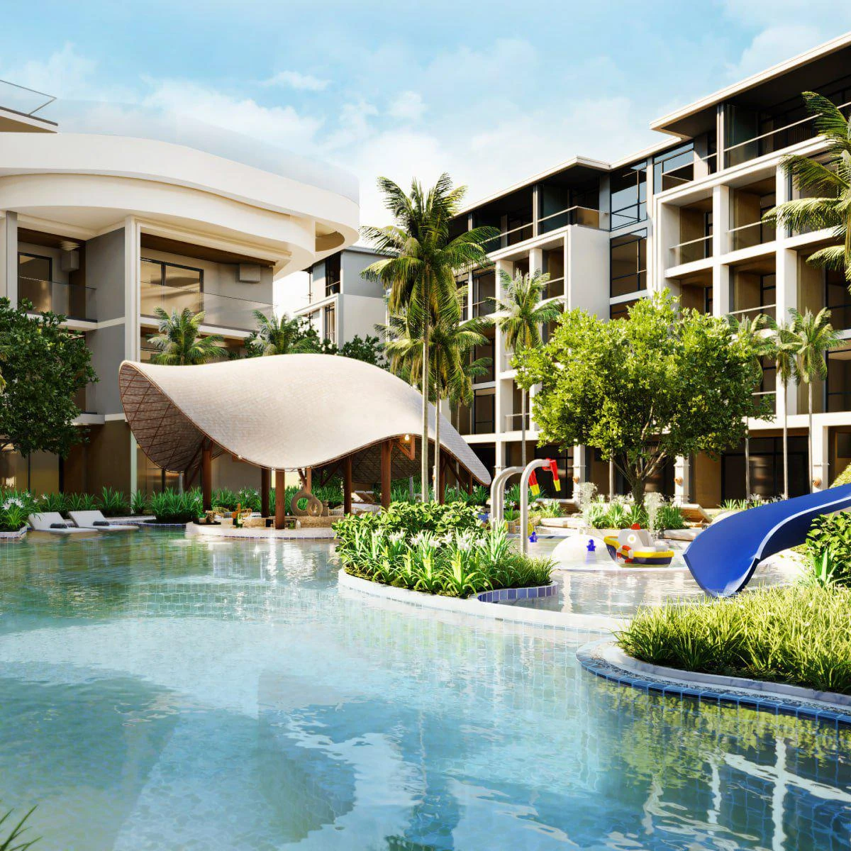 Крупный курортный кондоминиум для инвестиций на первой береговой линии пляжа Найтон, Пхукет, Таиланд