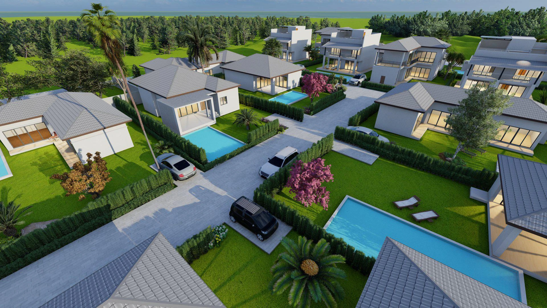 Новый жилой комплекс вилл в районе пляжа Чонг-Мон, Самуи, Таиланд