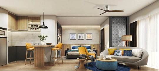 Новый кондоминиум с видом на лагуну и озеро в престижном курортном районе рядом с Боут Авеню, Пхукет, Таиланд