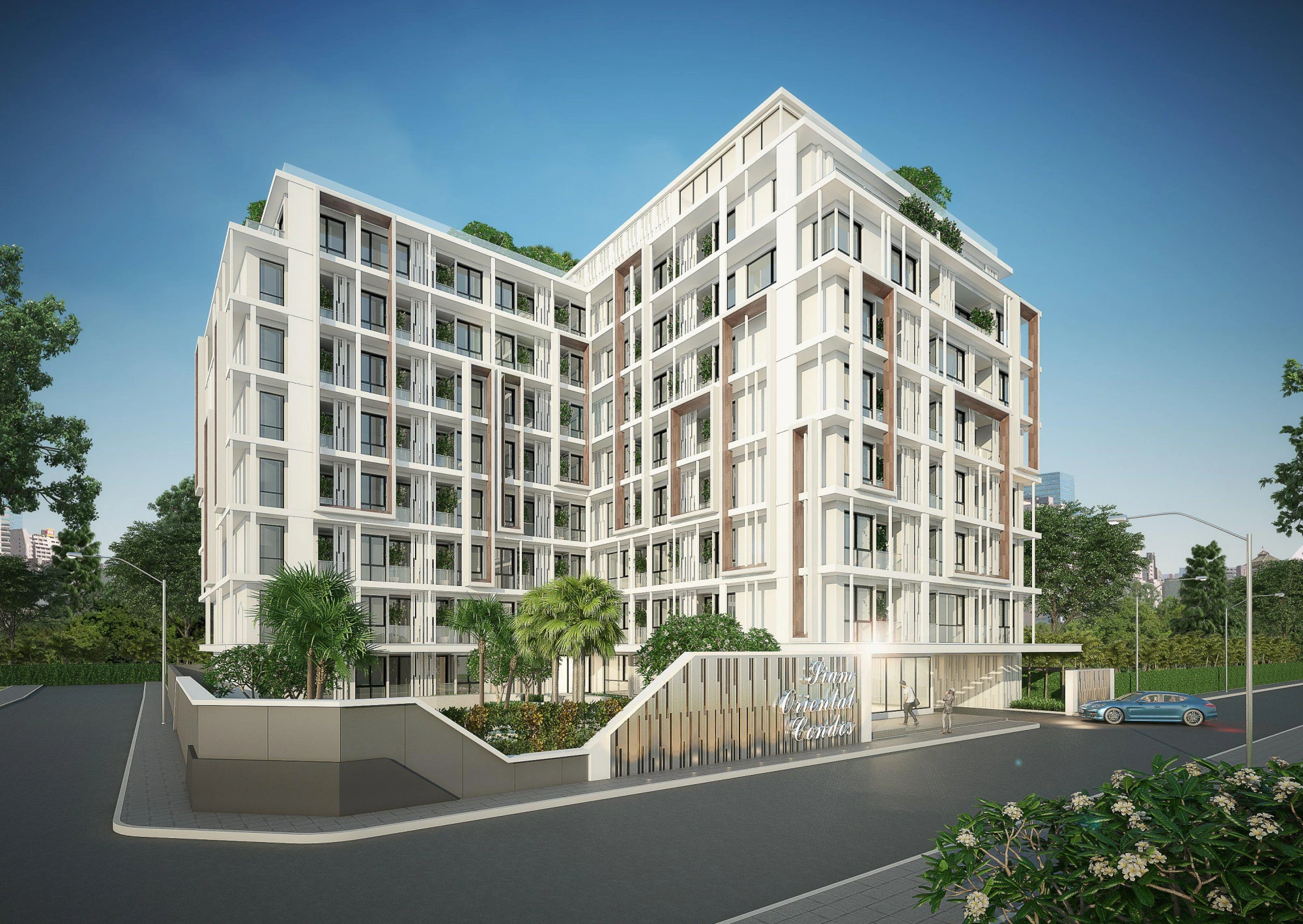 Новый жилой комплекс с бассейном на крыше и видом на море в Паттайе, Чонбури, Таиланд