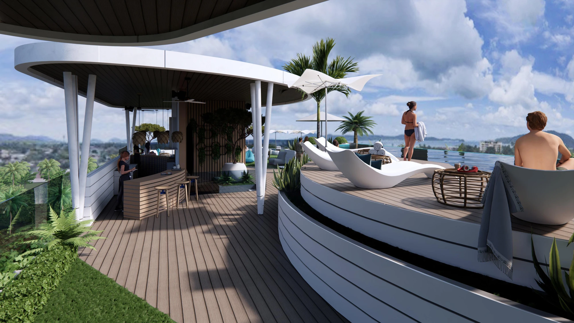 Премиальные апартаменты с тропическими садами и террасами, 8 минут езды до пляжа Най Харн, Раваи, Пхукет, Таиланд