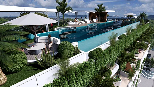 Премиальные апартаменты с тропическими садами и террасами, 8 минут езды до пляжа Най Харн, Раваи, Пхукет, Таиланд