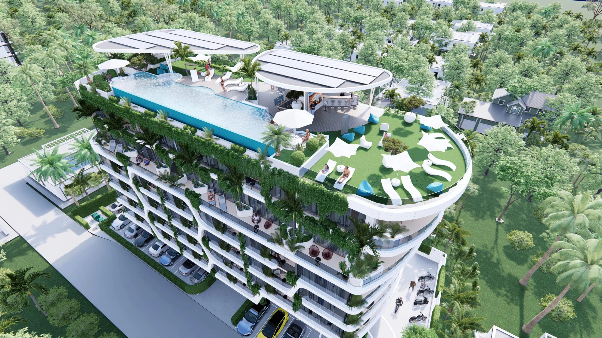 Премиальные апартаменты с тропическими садами и террасами, 8 минут езды до пляжа Най Харн, Раваи, Пхукет, Таиланд