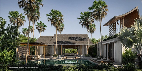 Новый комплекс премиум вилл в традиционном стиле с бассейнами в окружении леса, Банг Тао, Пхукет, Таиланд