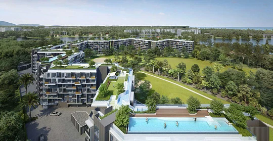 Резиденция с бассейном и зонами отдыха в элитном районе, рядом с полем для гольфа, Пхукет, Таиланд