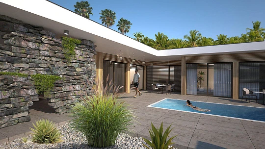 Новый комплекс вилл с бассейнами в живописном районе, рядом с пляжем, Самуи, Таиланд